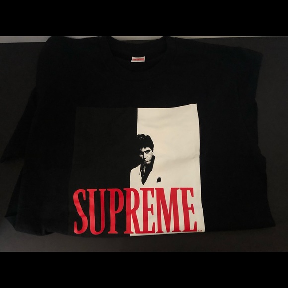 【稀少‼️】Supreme Scarface Split Tee XL Black Supreme Scarface Split Tee Black Men's - FW17 - US